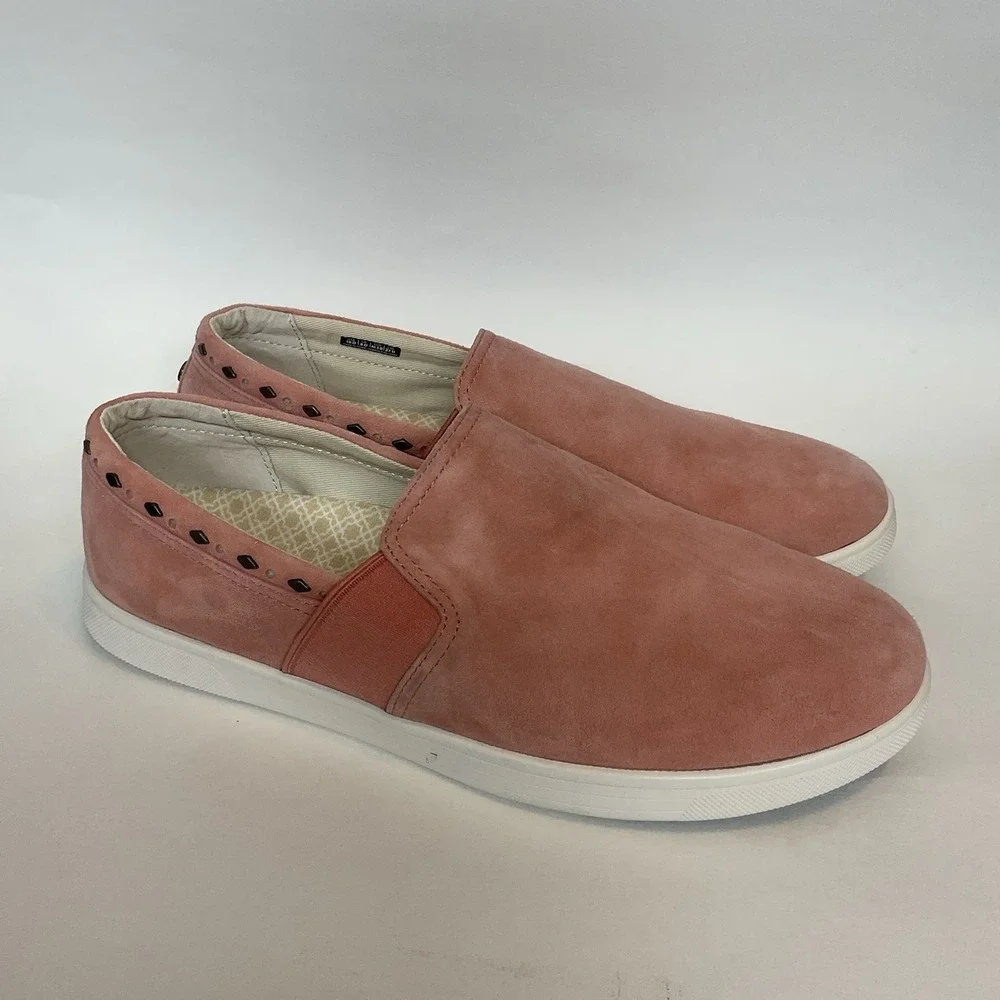 Spenco Shoes‎ Womens 10 D Santa Barbara Rivet Sneakers Slip On Pink Suede Casual